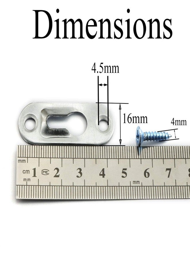 رولينج مجموعة RuiLing من 30 قطعة، مقاس 43 مم × 16 مم، علاقات صور معدنية بفتحة مفتاح مع براغي، مناسبة لإطارات الصور والأثاث والخزائن - Image 3